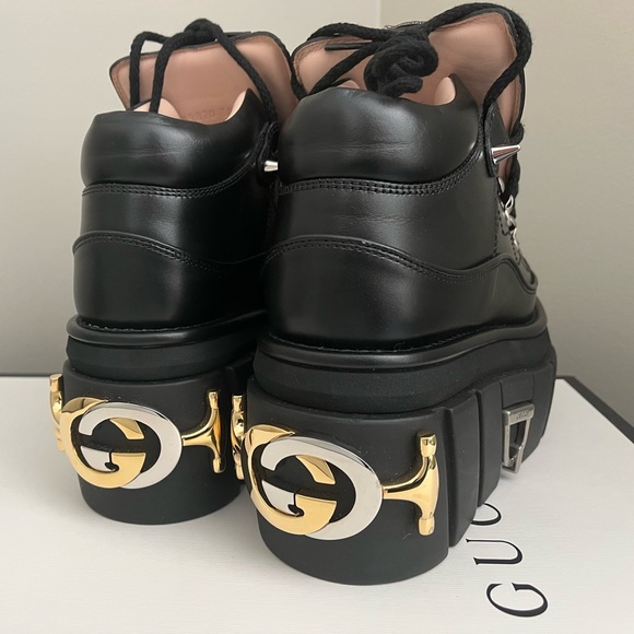 GUCCI platform biker boots - Picture 4 of 13